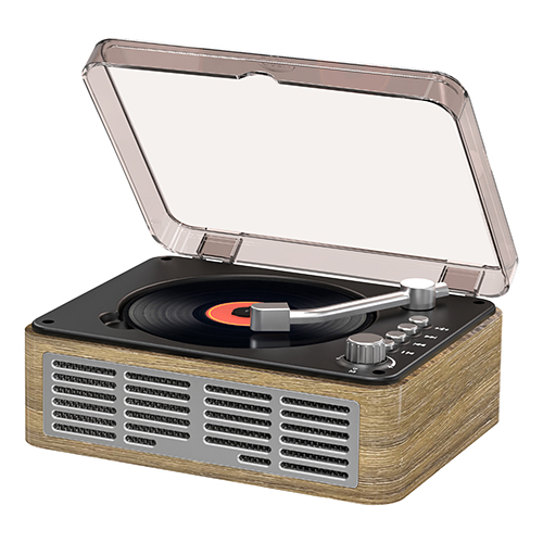 Portabla CD-spelare för hemmusikspelare FM Radio för hembygd och fjärrkontroll-Walnut Brown